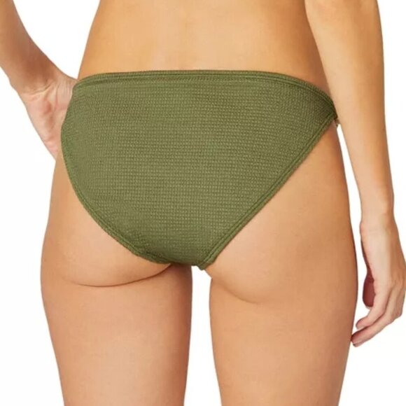 Shoshanna Chain Swim Bikini Bottom Elasticized Waist Size XL Olive Green - Picture 2 of 2